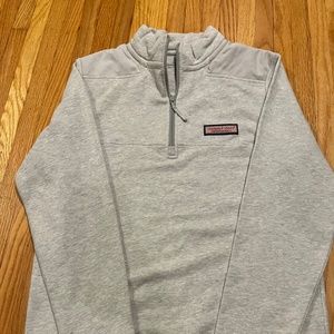 Vineyard Vines Quarter Zip Sweat shirt Grey XL (18) Girls